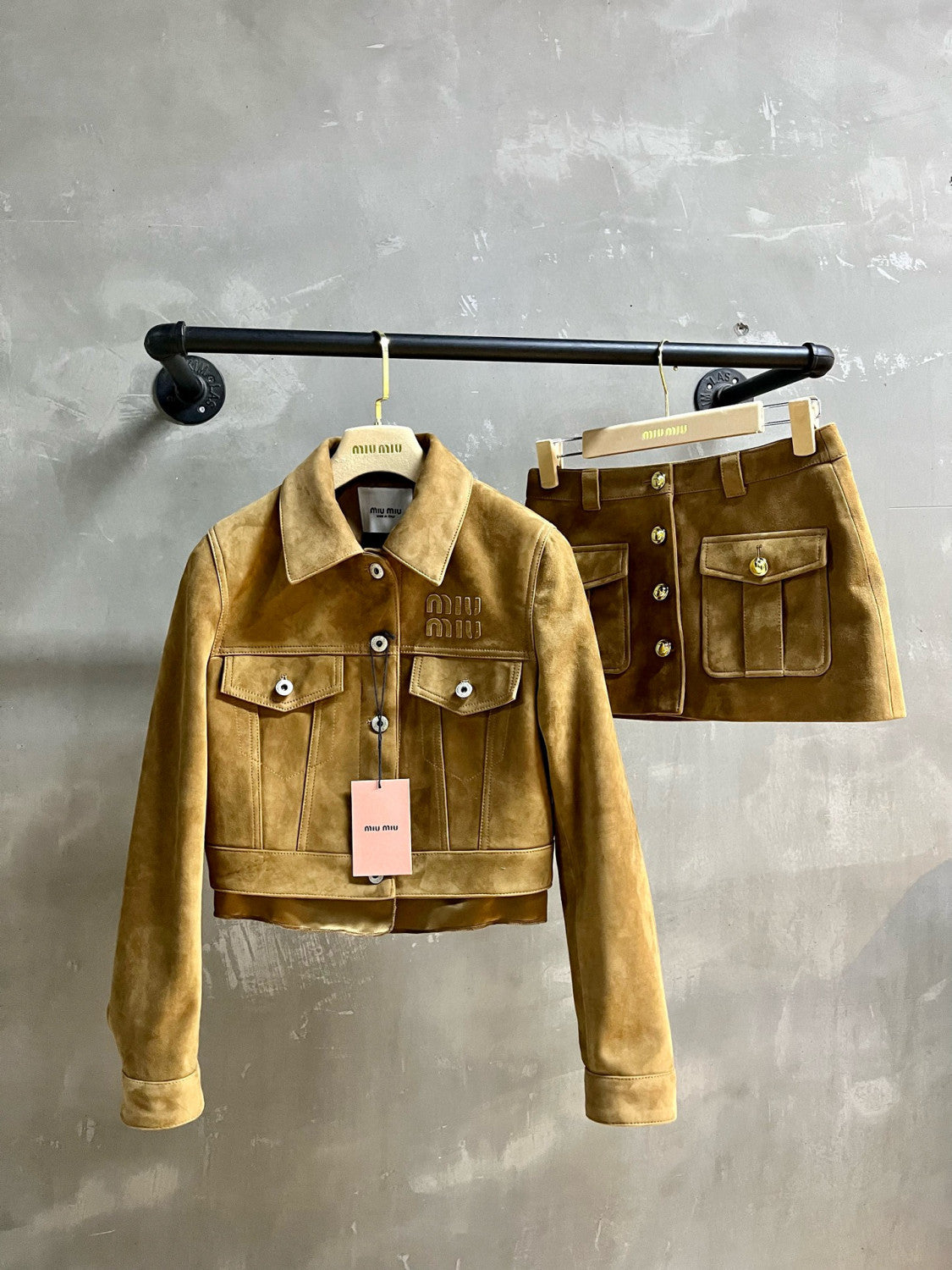 Women's Autumn and Winter Brown Letter Printed Lapel Single Breasted Short Long Sleeve Jacket #98964