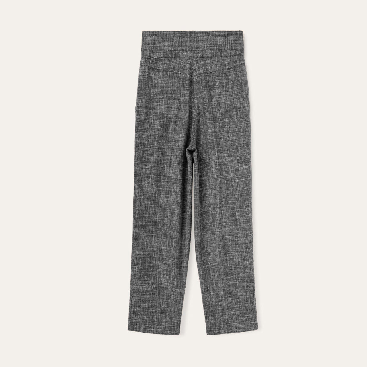 Women's Spring And Autumn Solid Color Standing Collar Single-Breasted Belt Wool Blend Ardian Jacket Casual High-Waisted Lien Pants Ngvp #9161