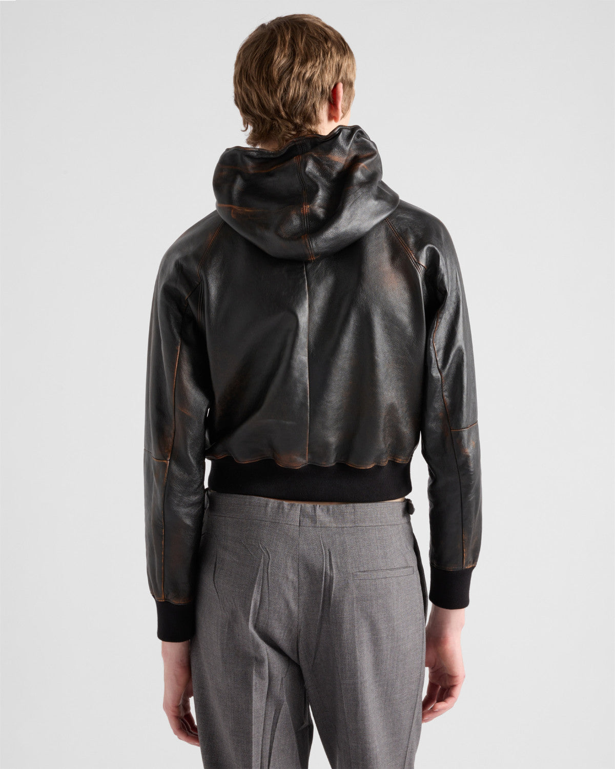 2025 Autumn/Winter Runway Collection Nappa Leather Hoodie - Italian Lambskin with Premium Craftsmanship #83115A
