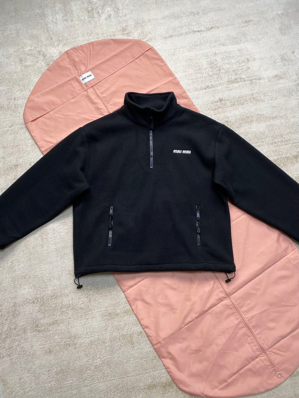 Women's Spring and Autumn Logo Letter Fleece Half Zip High Neck Long Sleeve Sweatshirt Pullover #73186