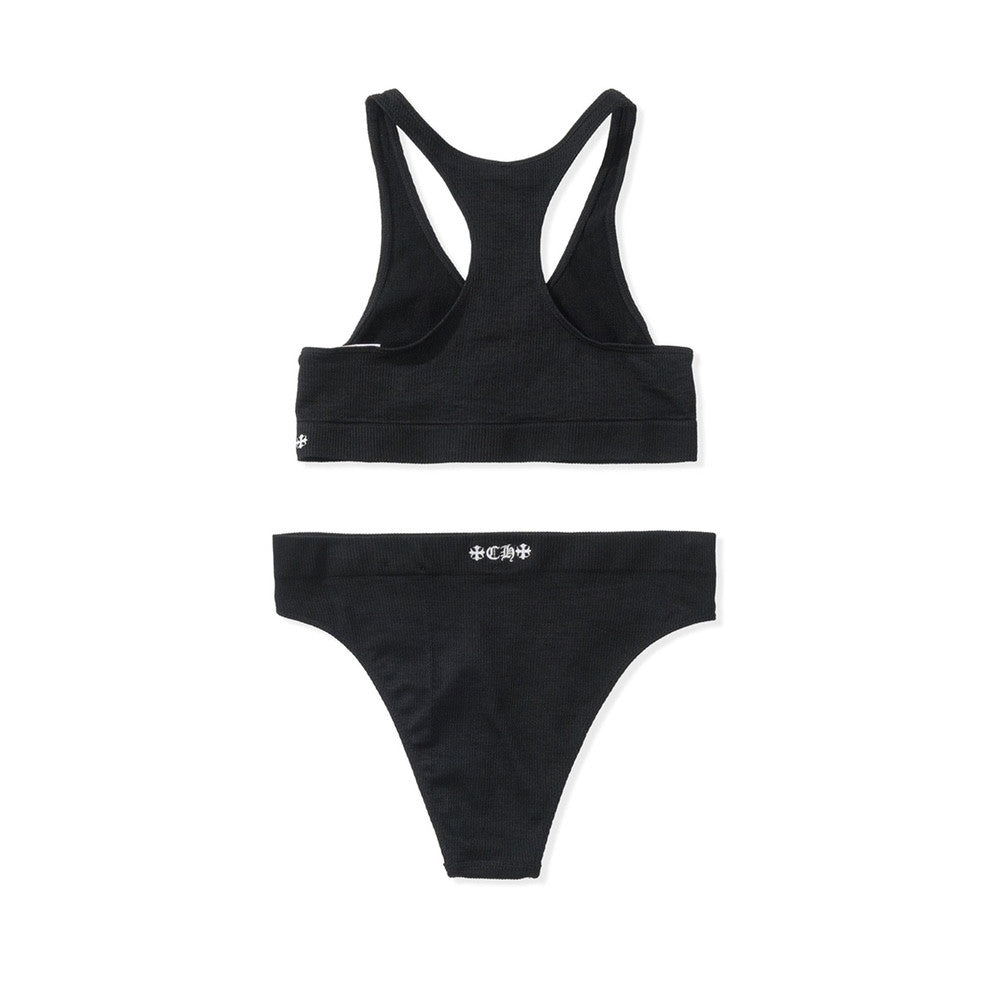 Women's Summer Solid Color Knit Sports Underwear Set #72444