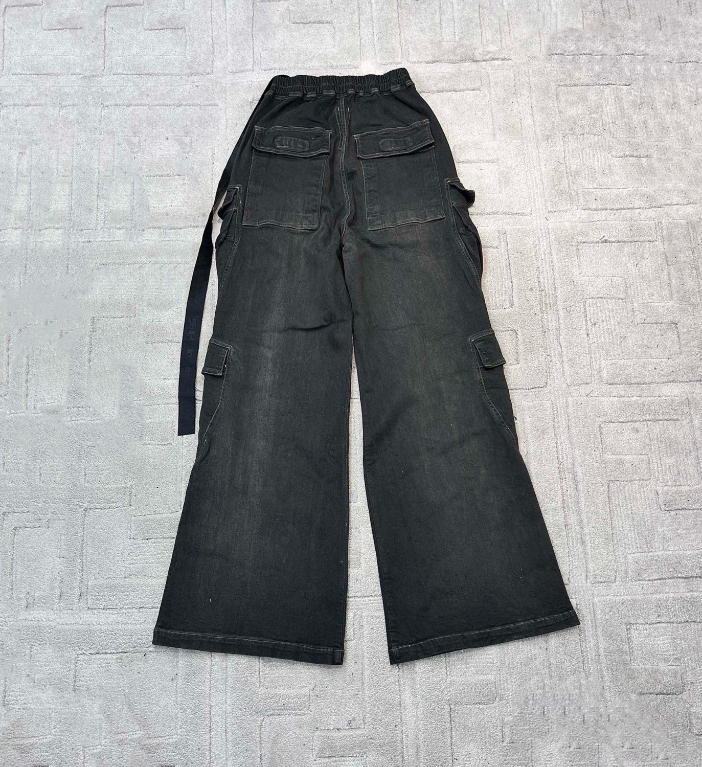 Men's Spring And Autumn Gradient Washed Jeans Casual High Street Zipper Multi-pocket Pants Ngvp #7776