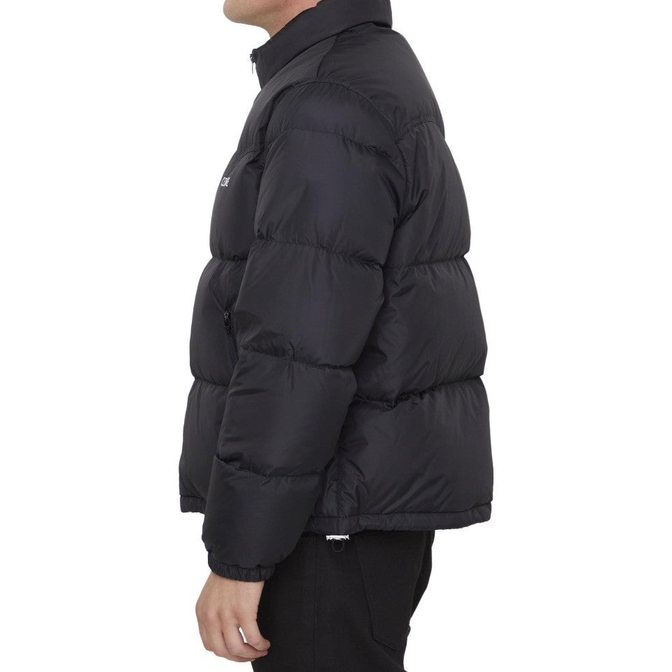 Men's And Women's Autumn And Winter Solid Color Embroidered Logo Collar Zipper Long Sleeved Down Jacket #72341