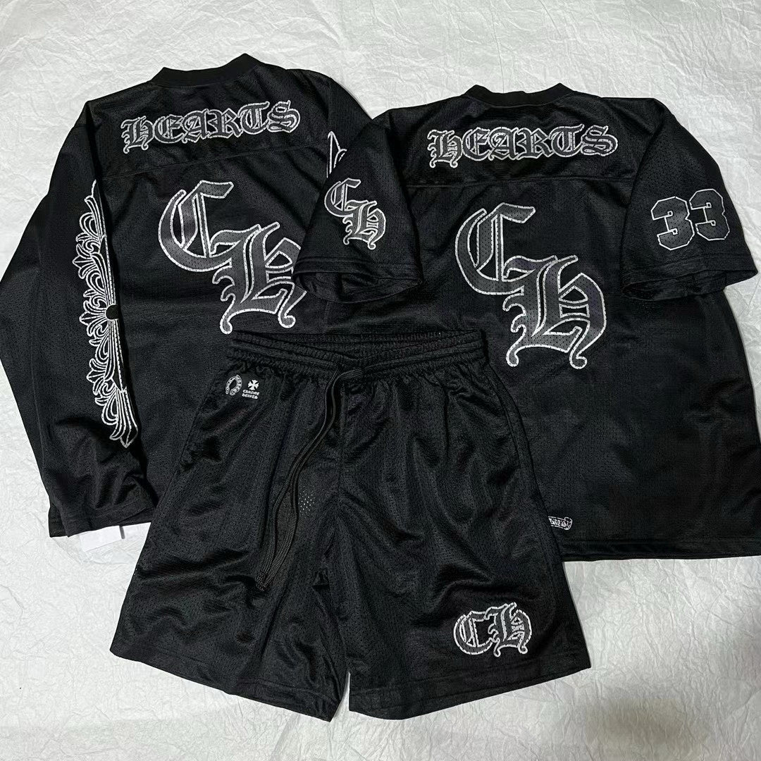 Men's Women's Hockey Jerseys Collection Silver Plated Short Sleeve Long Sleeve Black T-Shirt #98519