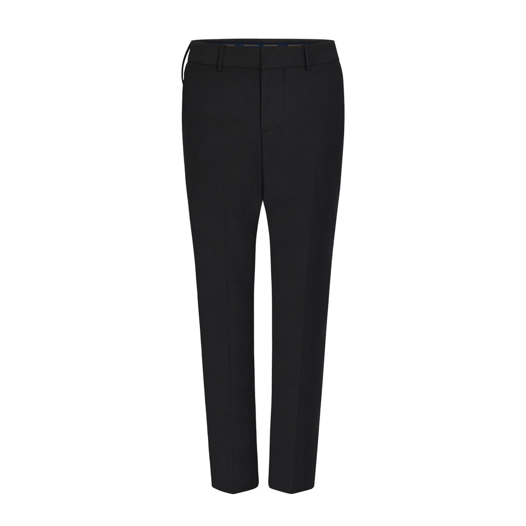 Men's Spring And Fall Black Wool Twill Double Breasted Blazer Jacket Casual Pants Suit Set #98626