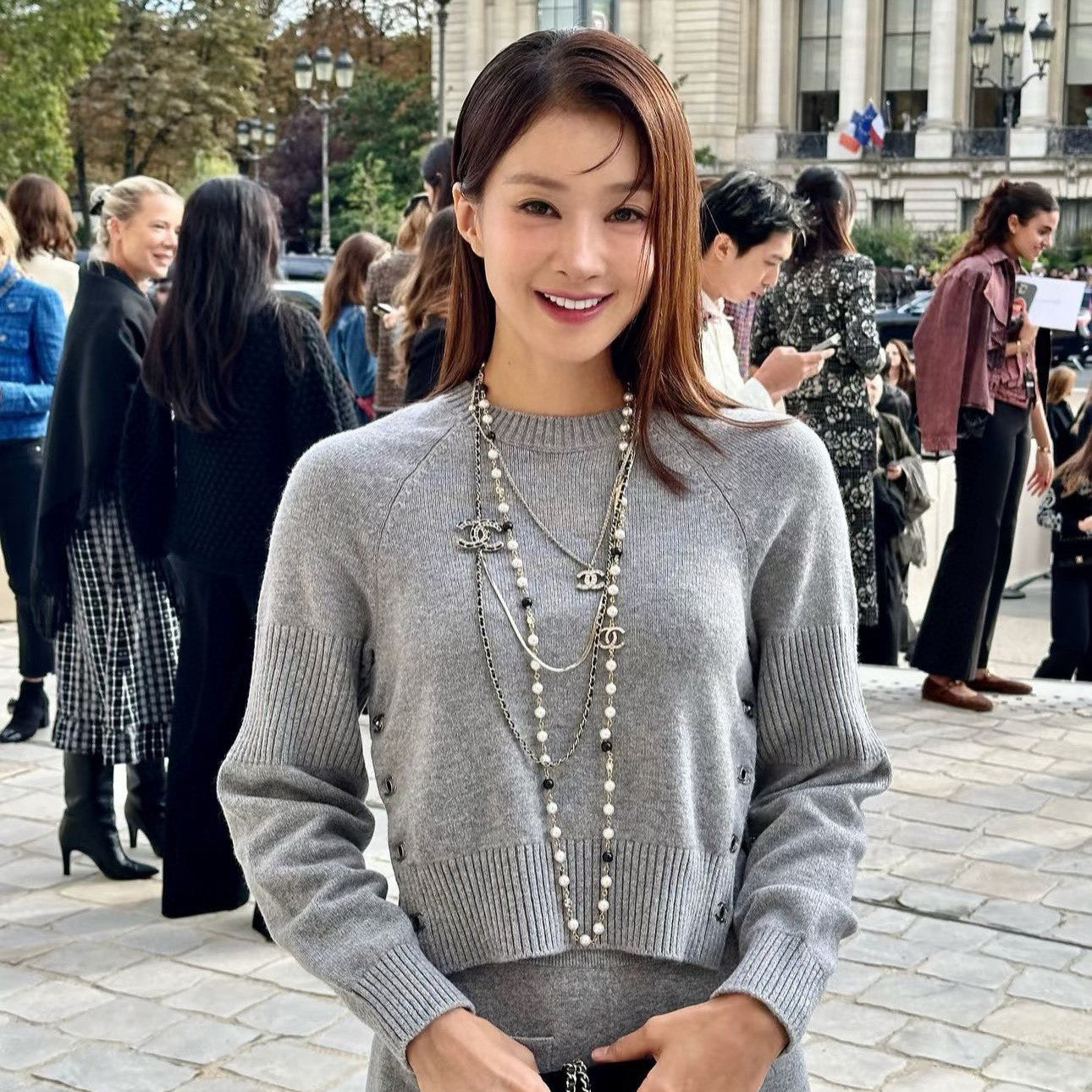 Women's Spring And Autumn Round Neck Solid Color Casual Long Sleeve Cashmere Sweater #71912