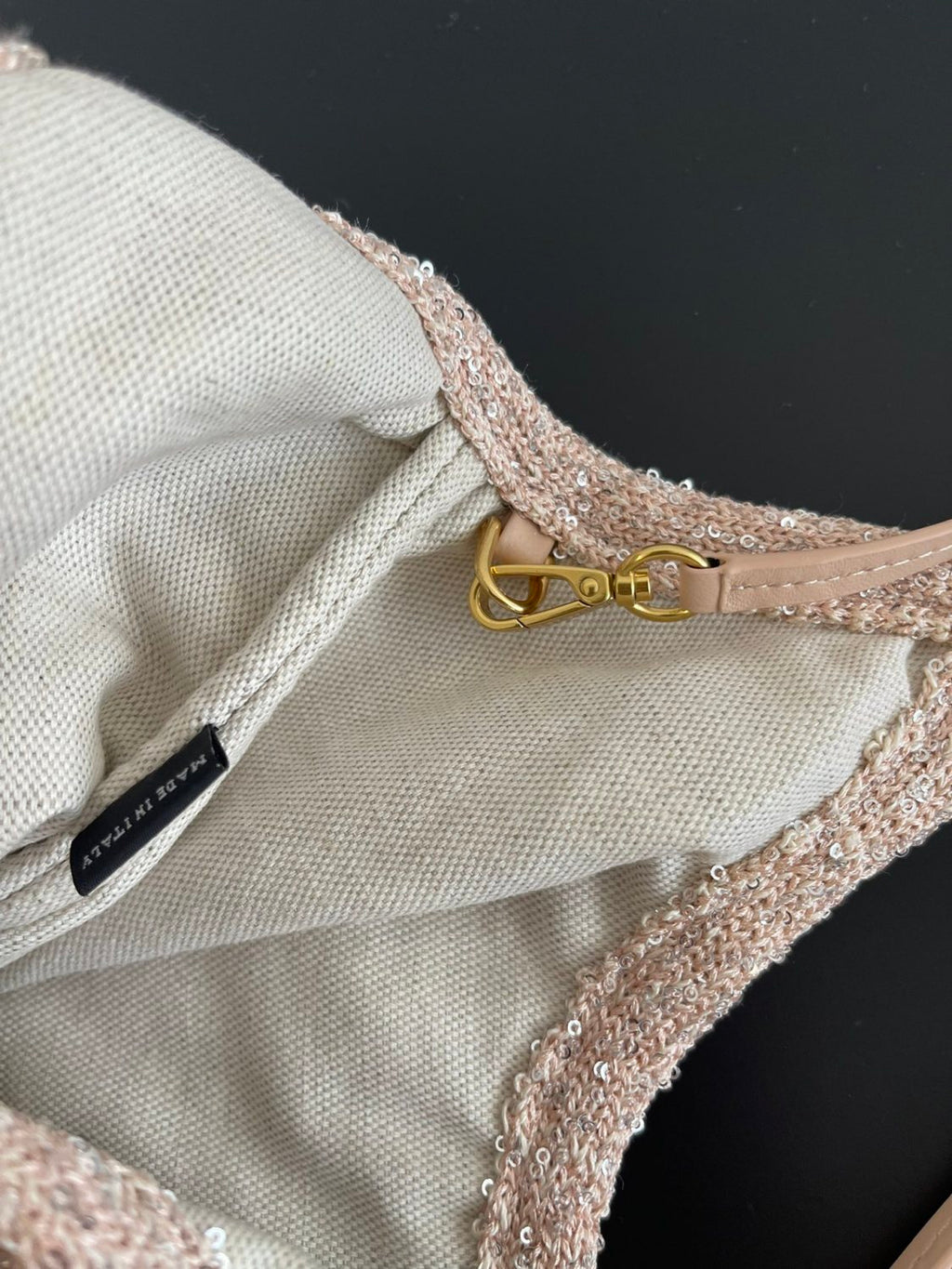 MM Ivy Sequin Mesh Women's Solid Color Sequined Shoulder Bag with Detachable Handbag Bags and Embroidered Letter Logo #77693