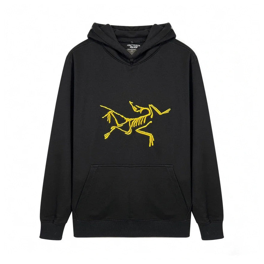 Men's and Women's Autumn Clashing Logo Printed Solid Color Loose Hooded Sweatshirt Pullover #97948