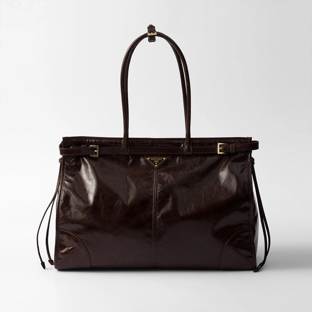 (42CM) LusGolf Oiled Leather 1BA439 Extra Large Portable Crossbody Bags Shoulder Bag Handbag #194092