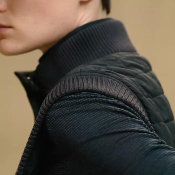 Women's Fall/Winter Stand Collar Plaid Solid-Color Cotton-Blend Sleeveless Pilot Jacket Vest Ngvp #2547