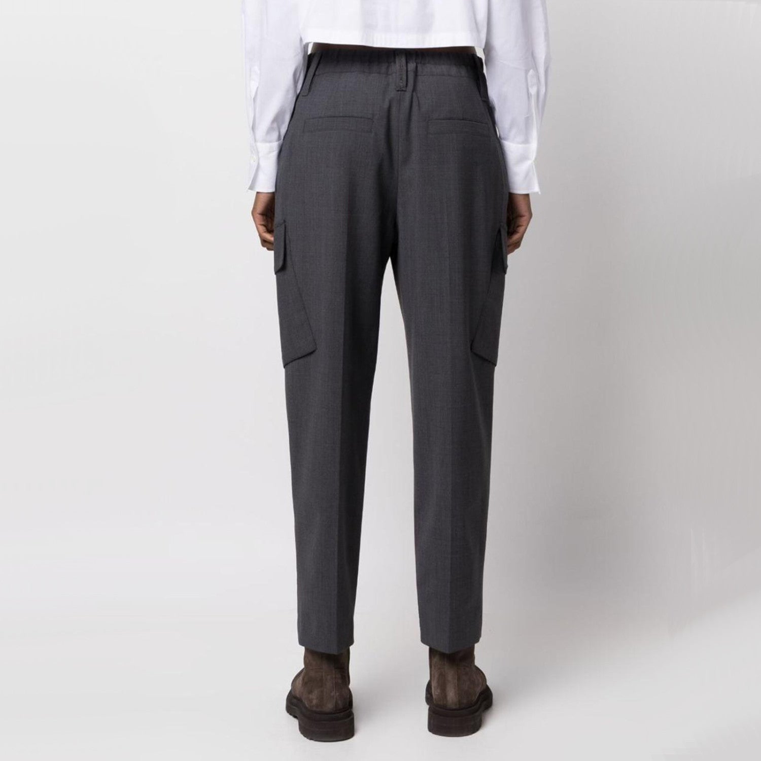 Men's Women's Spring And Summer Temperament Gray Workwear Straight Leg Casual Pants Trousers Ngvp #7836