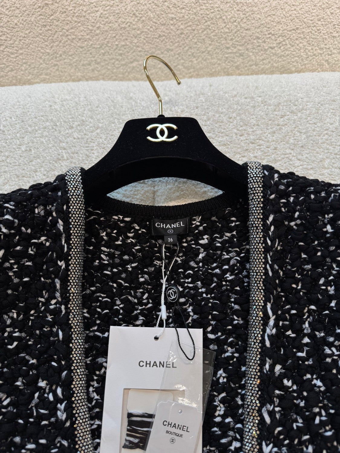 Women's Spring/Fall Knit Rhinestone-Embellished Solid-Color Cotton Sleeveless Cardigan Vest Ngvp #2396