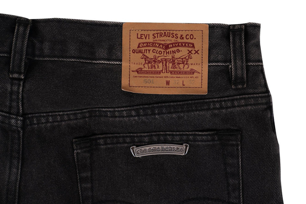 Men's and Women's Spring and Fall Pink Cross Calfskin Labeled Black Jeans Pants #97952