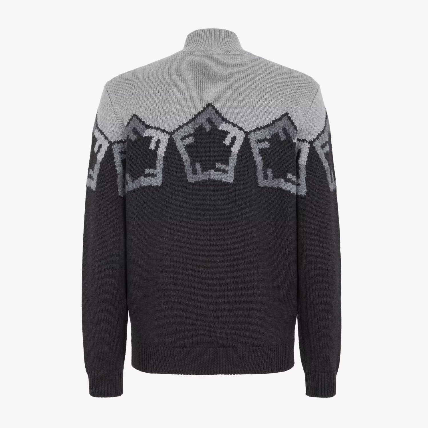 Men's Spring And Autumn Grey Loose High Neck Knit Pullover Jumper Sweater #97844