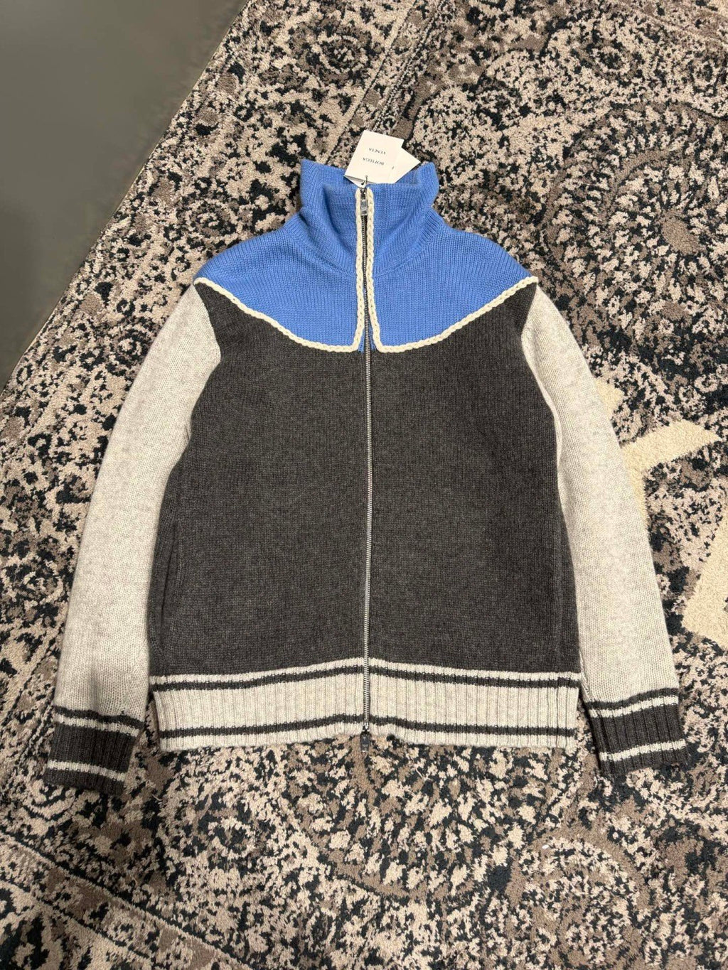 BV 2025 Men's Women's Color-Blocked Design Wool Knit Jacket #82542A