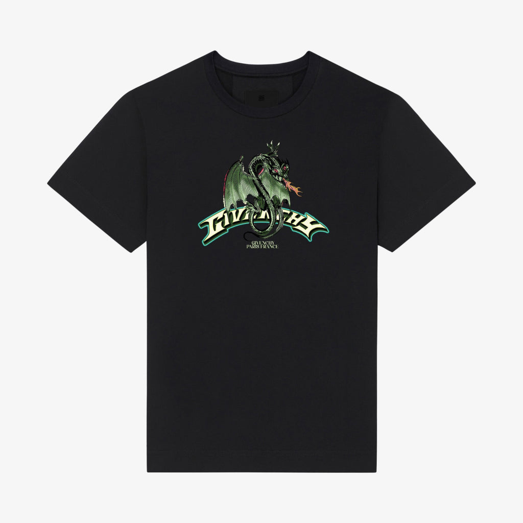 Men's And Women's Summer Letters Cartoon Pattern Printing Black Round Neck Cotton Short Sleeve T-shirt #98499