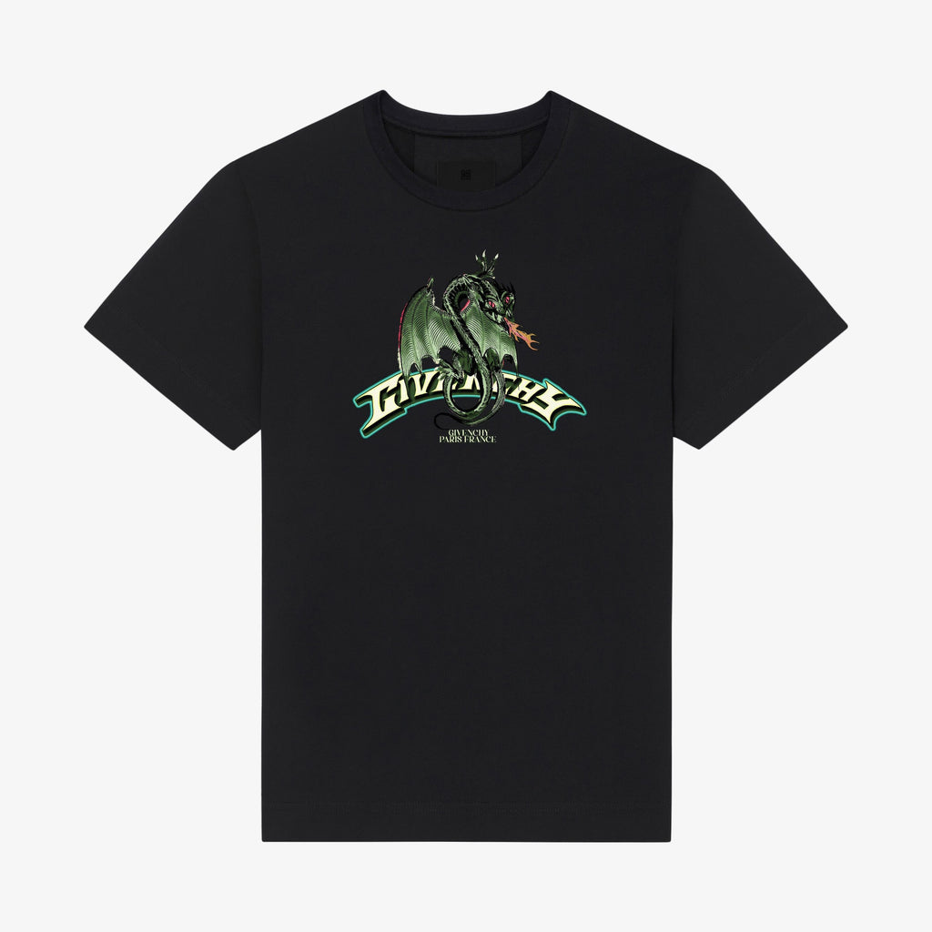 Men's And Women's Summer Letters Cartoon Pattern Printing Black Round Neck Cotton Short Sleeve T-shirt #98499