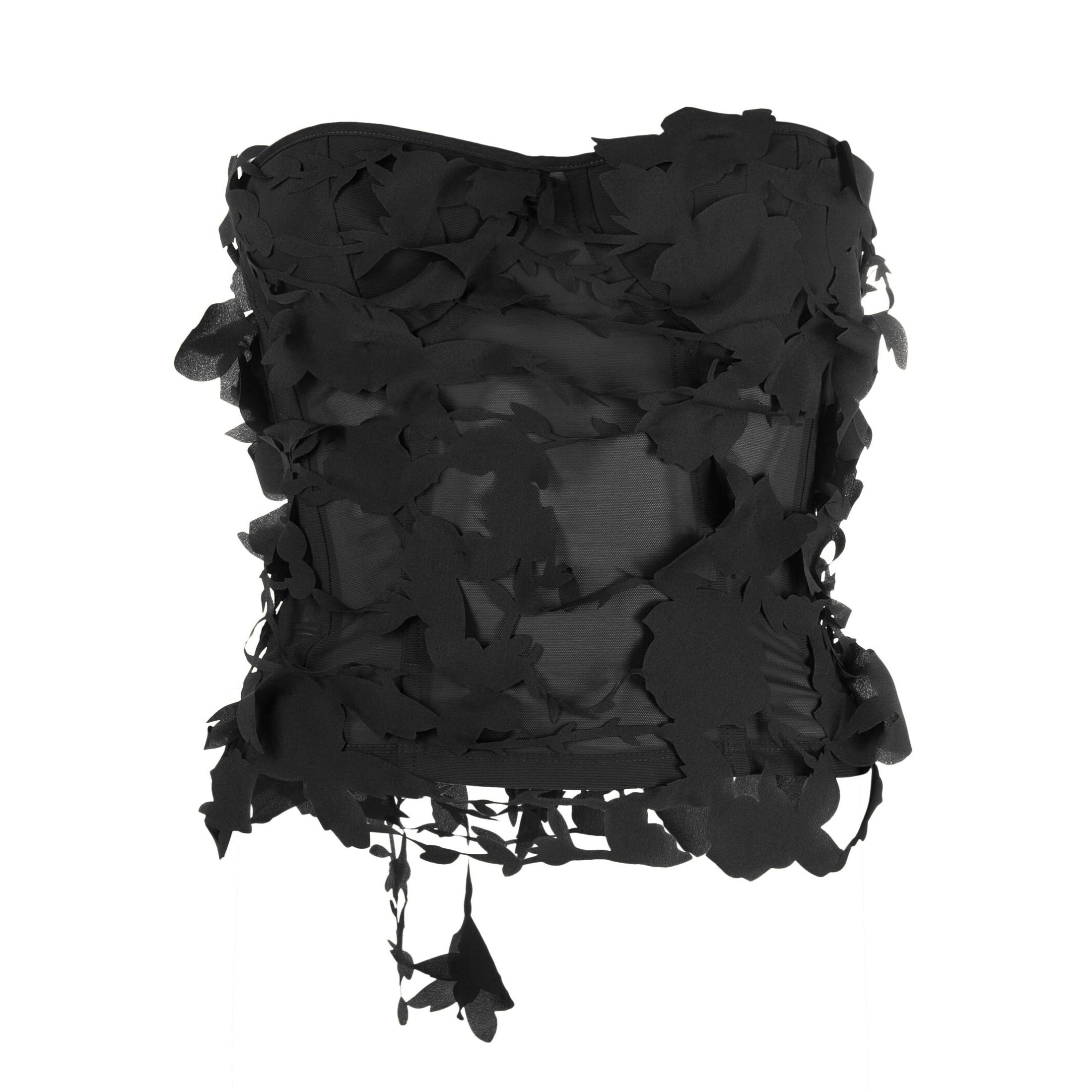 Blumarine Women's Spring And Summer Three-dimensional Butterfly Decoration Spice Girl Wrap Tight Top Fashion Camisole Top Ngvp #8793