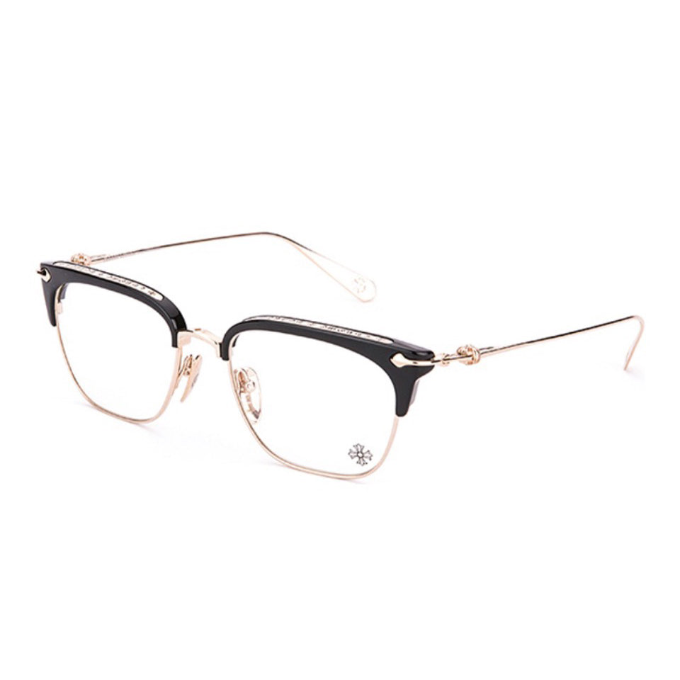 Men's And Women's Silver Crosses Flowers Create Titanium Square Optical Frames Eyeglasses Glasses #73134
