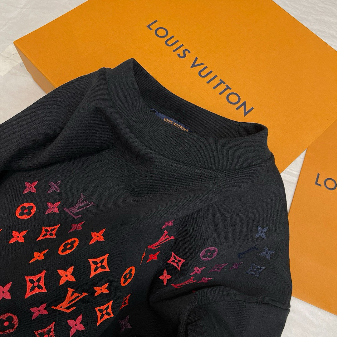 Men's Spring and Autumn Logo Embroidery Round Neck Cotton Pullover Sweatshirt #97951