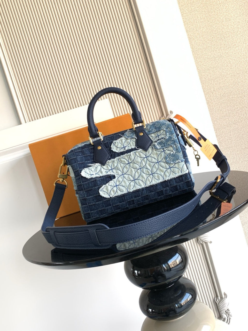 Men's Denim patchwork Premium 163c01 dynamic chip Shoulder bag Handbag Bags M15276 #193727