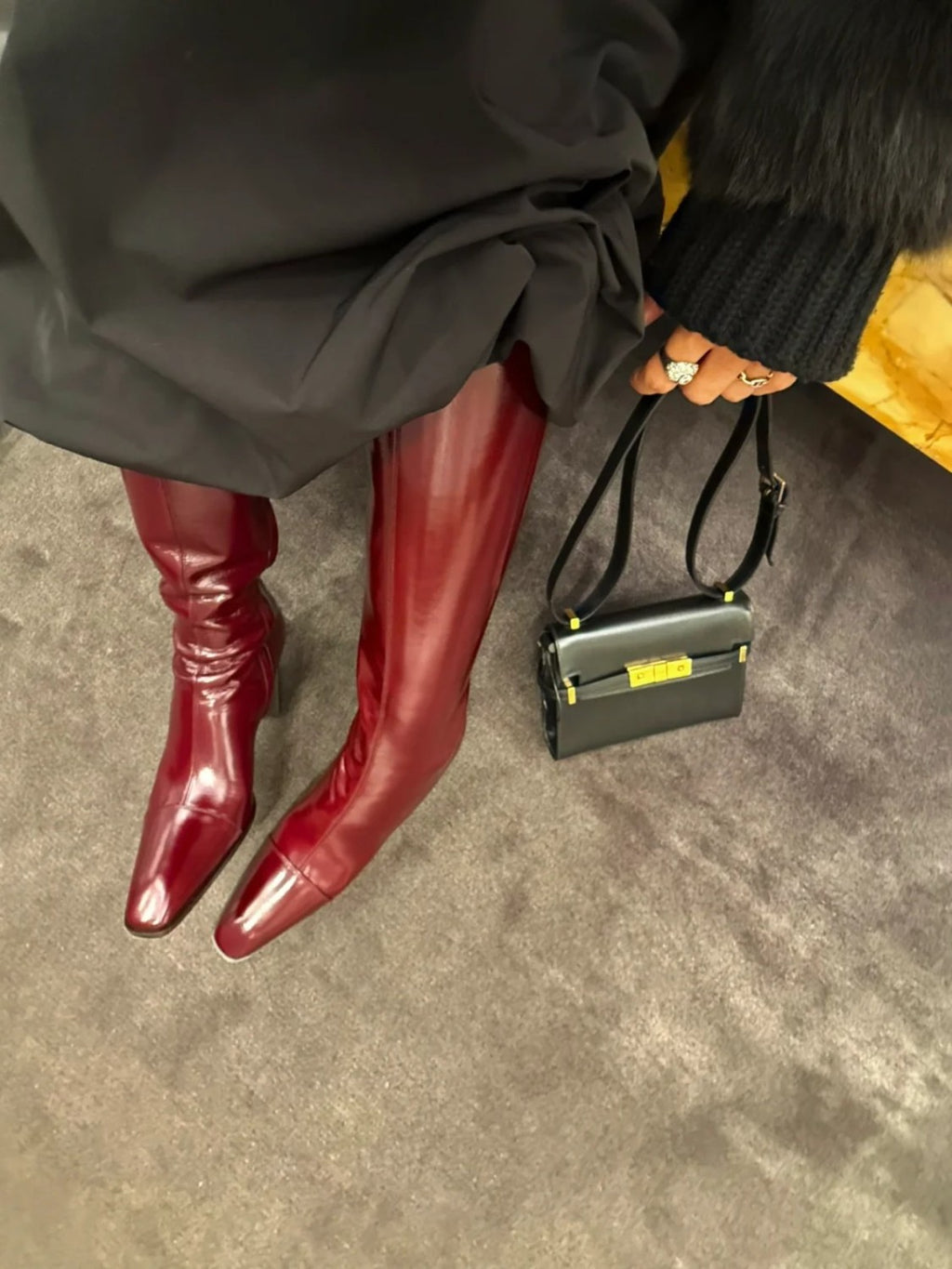 YS Women's Pointed Cat Heel Long Short Red Black Boots Fashion Temperament Elegant Sexy Zipper Short Boots Shoes Ngvp #2185