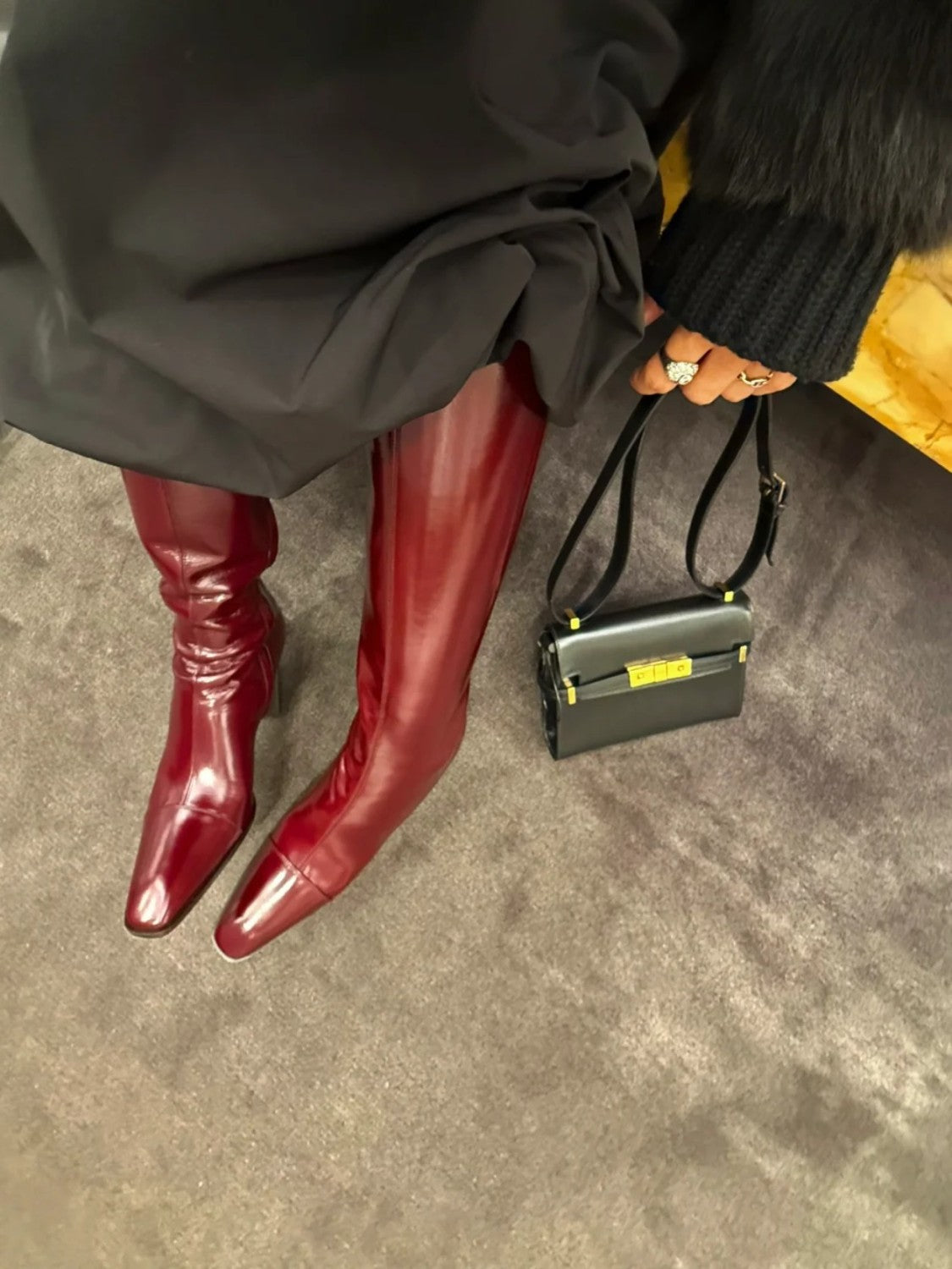 YS Women's Pointed Cat Heel Long Short Red Black Boots Fashion Temperament Elegant Sexy Zipper Short Boots Shoes Ngvp #2185