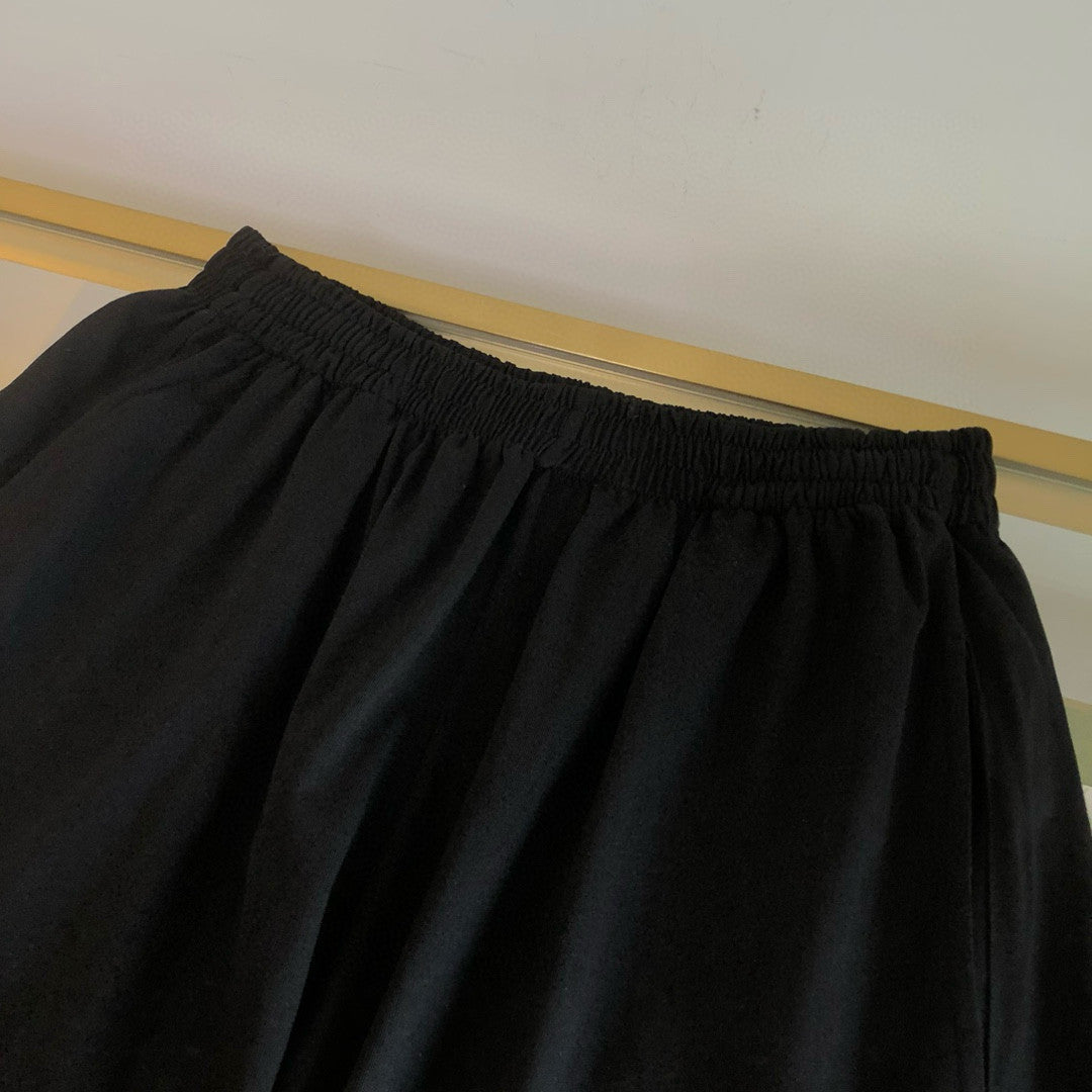 Men's Summer Solid Color Elastic High Waist Loose Fit Casual Shorts Pants #99388