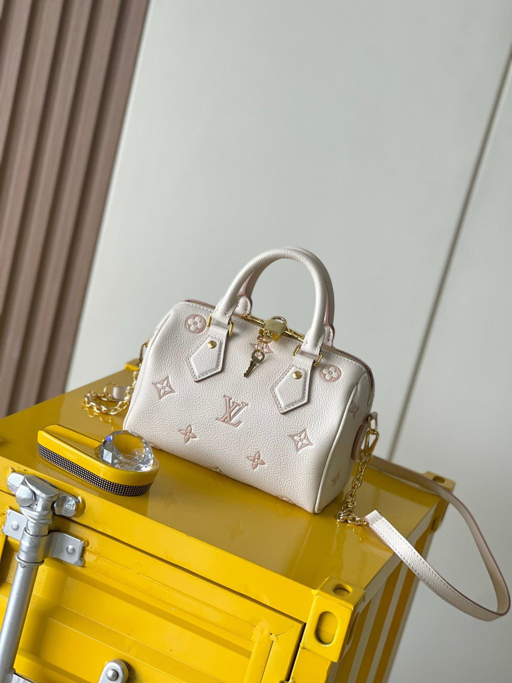 Speedy Bandoulire 20 Women's Removable Adjustable Shoulder Strap Zipper Closure Letter Printed Coated Canvas Shoulder Slanting Handbag Bag Bags #77453