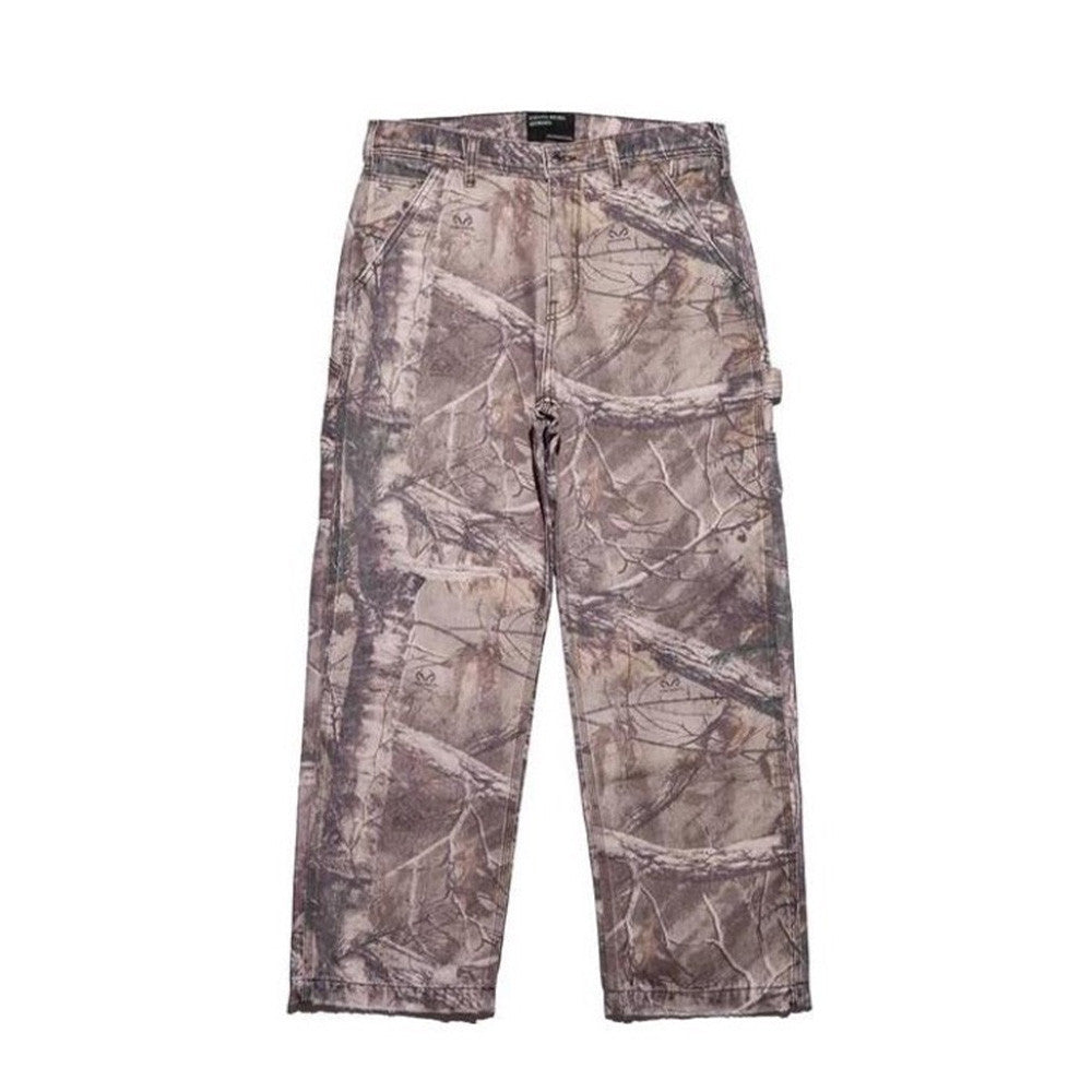 Enfants Riches Deprimes Men's Autumn And Winter Pattern Printed Zipper Slim Low Waisted Camouflage Aged Casual Work Pants Ngvp #7732