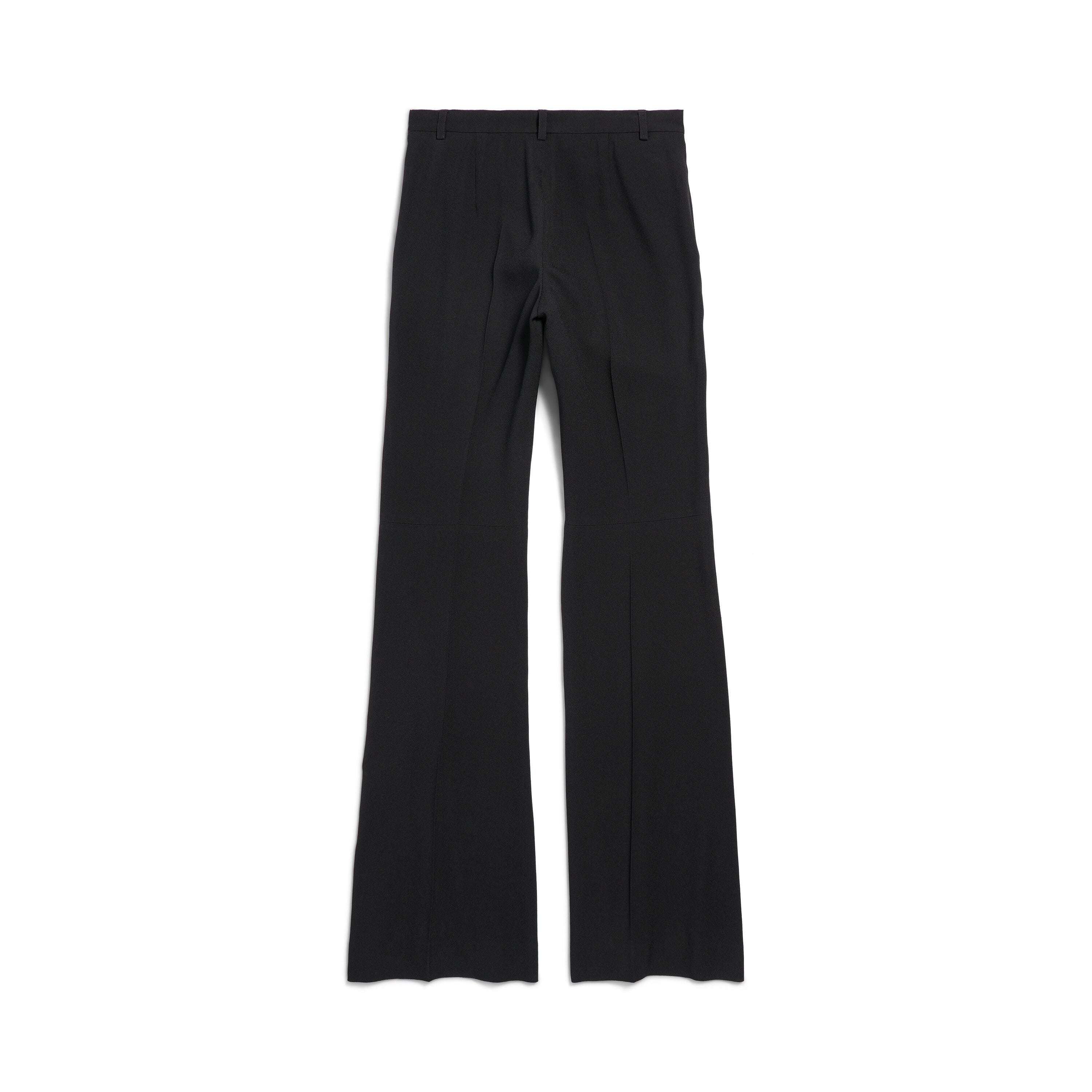 Women's Spring Summer Black Flared Trousers Fashion High Street Trend Casual Suit Pants Ngvp #1937