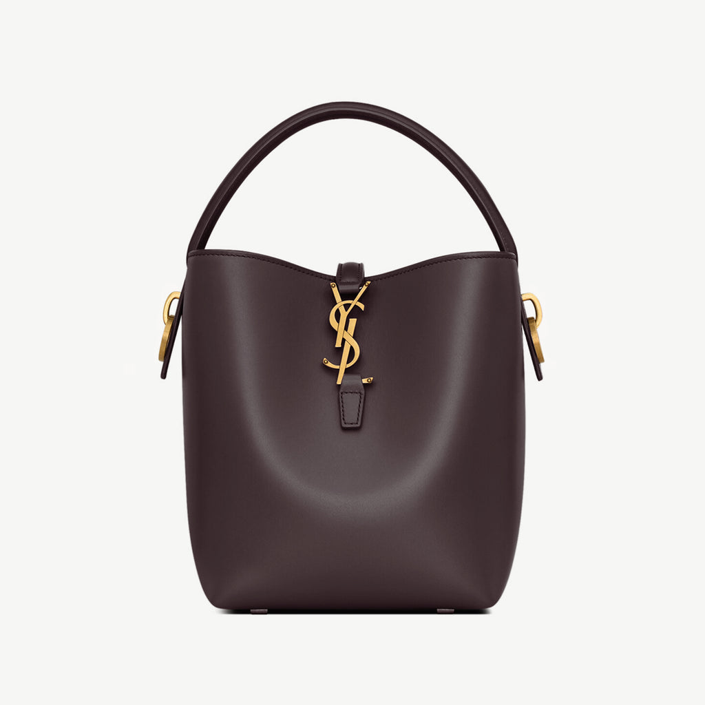 YS Women's LE 37 Logo Hook Buckle mini Small Glossy Solid Color Bucket Bag Suede Leather Handbags Casual Bags 7490362R20W9207 #81334