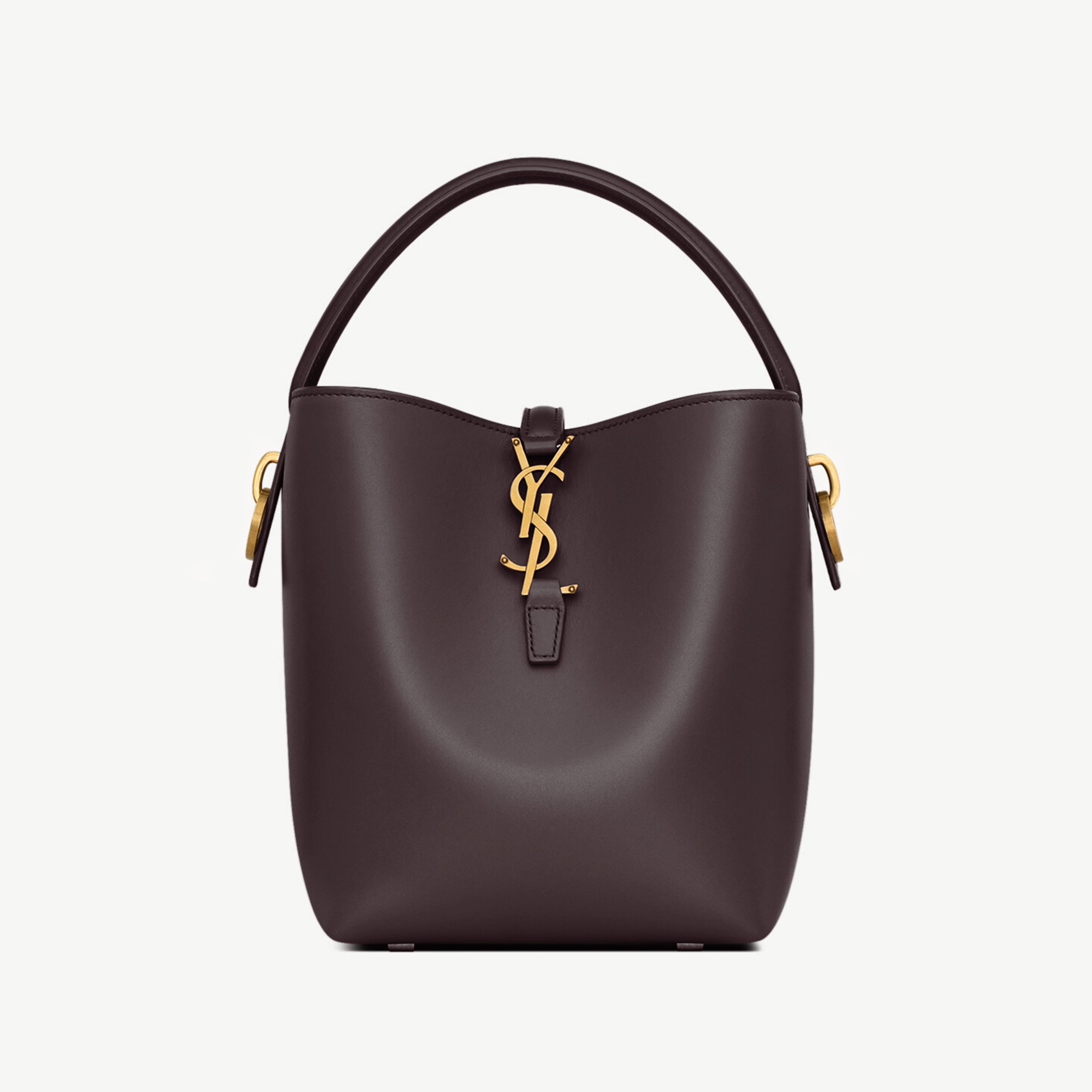 YS Women's LE 37 Logo Hook Buckle mini Small Glossy Solid Color Bucket Bag Suede Leather Handbags Casual Bags 7490362R20W9207 #81334