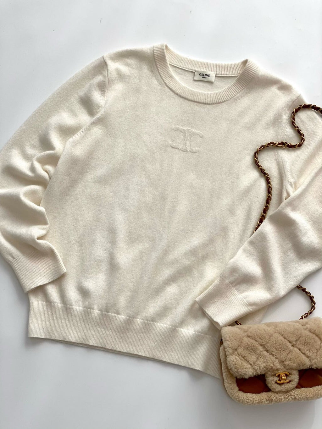 Women's Spring And Summer Solid Color Round Neck Cashmere Knit Sweater #74482