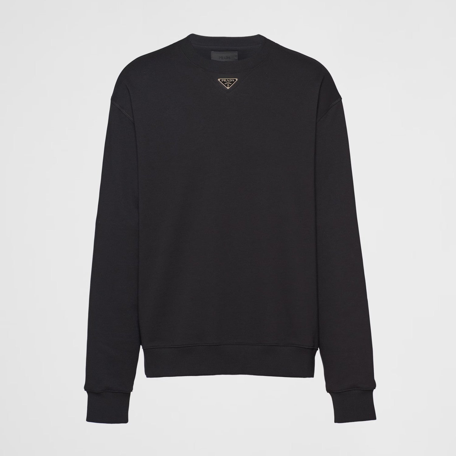 Men's And Women's Spring And Fall Logo Applique Solid Color Round Neck Pullover Long Sleeve Sweater #73643