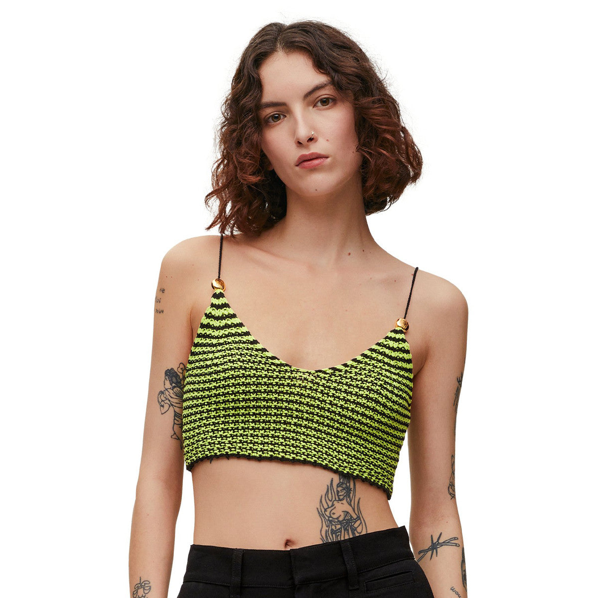 Women's Summer Spice Girl Style Neckless Camisole Blend Cotton Strappy Sleeveless Short Top Vest #71624