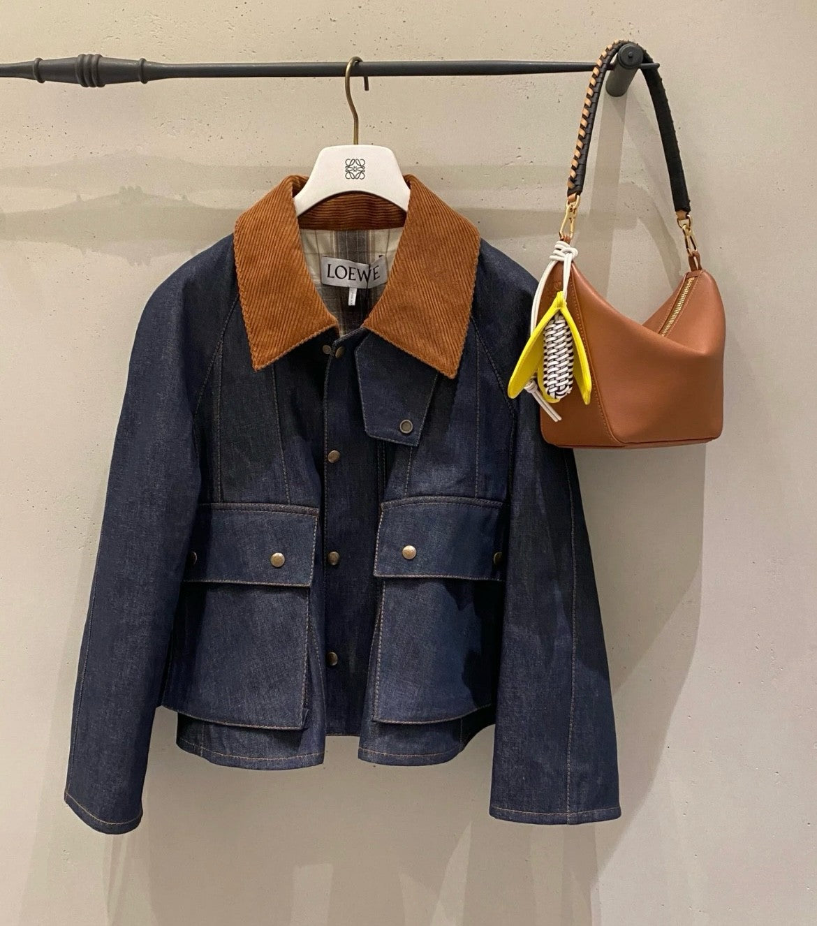 Women's Fall Blue Twill Denim Patchwork Long Sleeve Zipper Jacket #72833