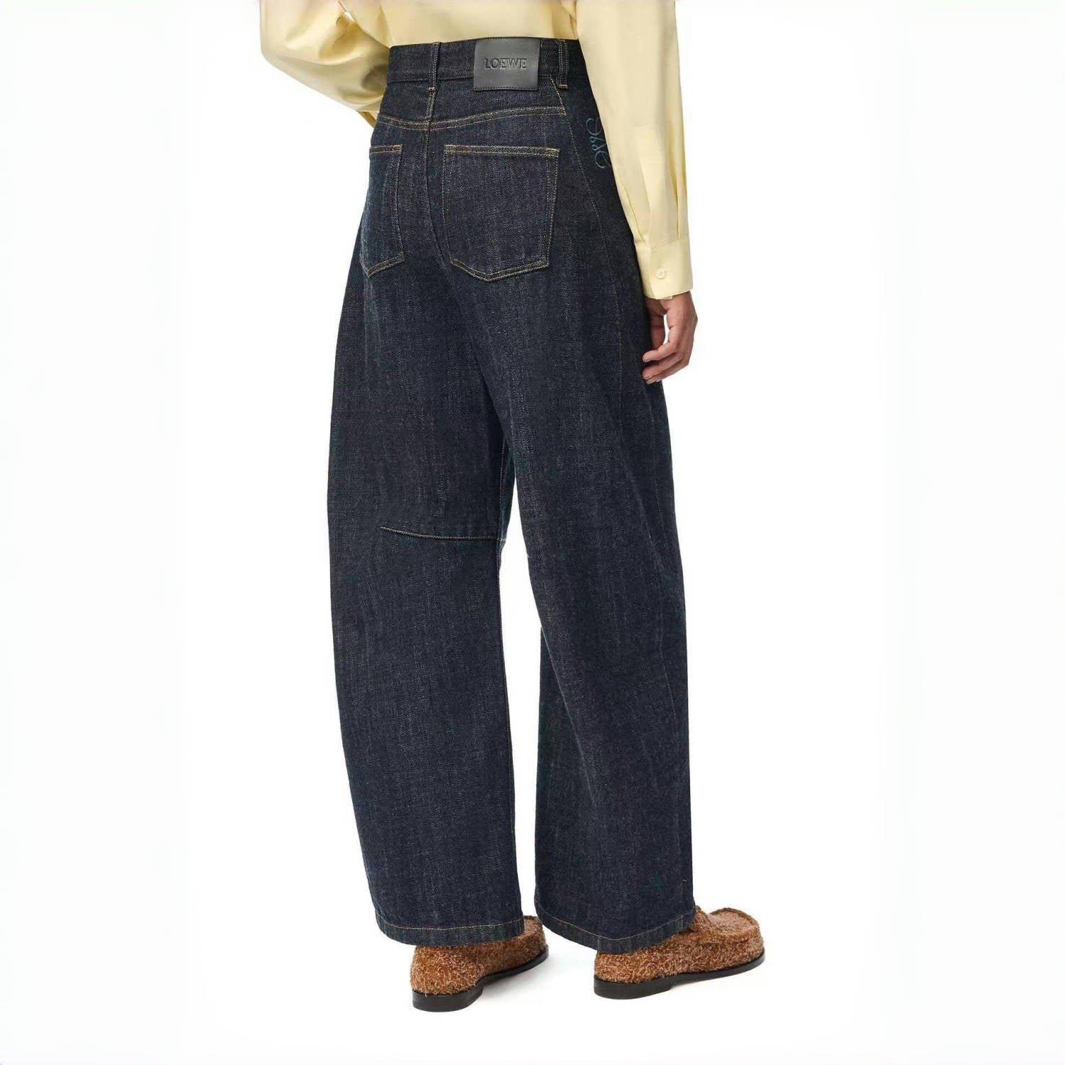 Women's Spring & Autumn Solid Color Mid Waist Regular Fit Casual Jeans Pants #75263