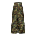 Vetements Men's Camouflage Multi-Pocket Zipper Loose Cotton Long Work Pants Ngvp #7663