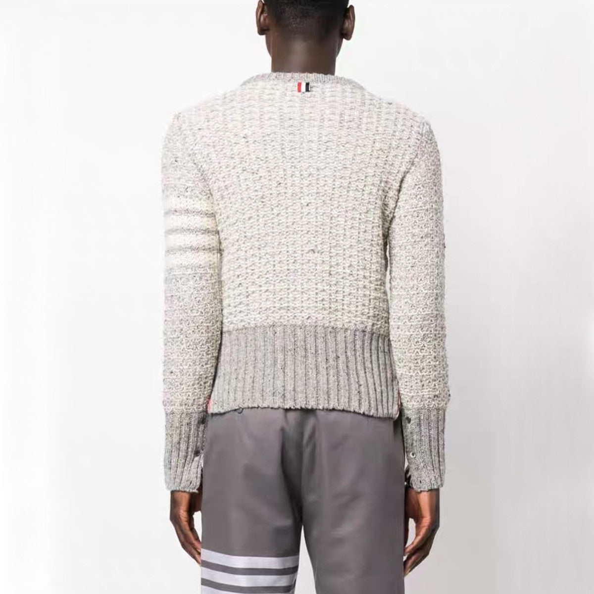 TB Men's Women's Autumn And Winter Knitted Pullover Solid Color Long Sleeve Wool Sweater Ngvp #9515