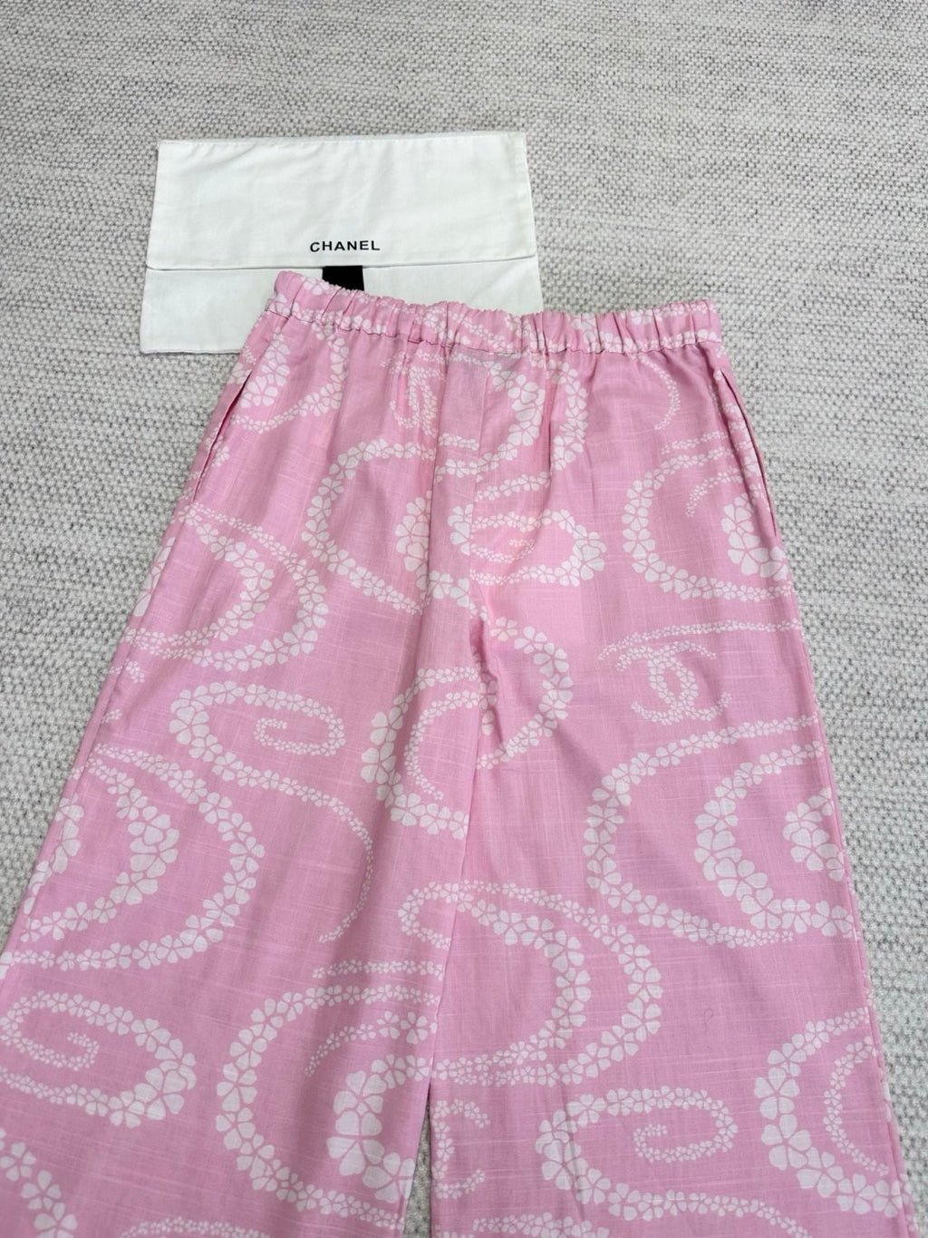 Women's Spring/Summer Solid Color Lightweight Cotton Printed Casual Pants #77487