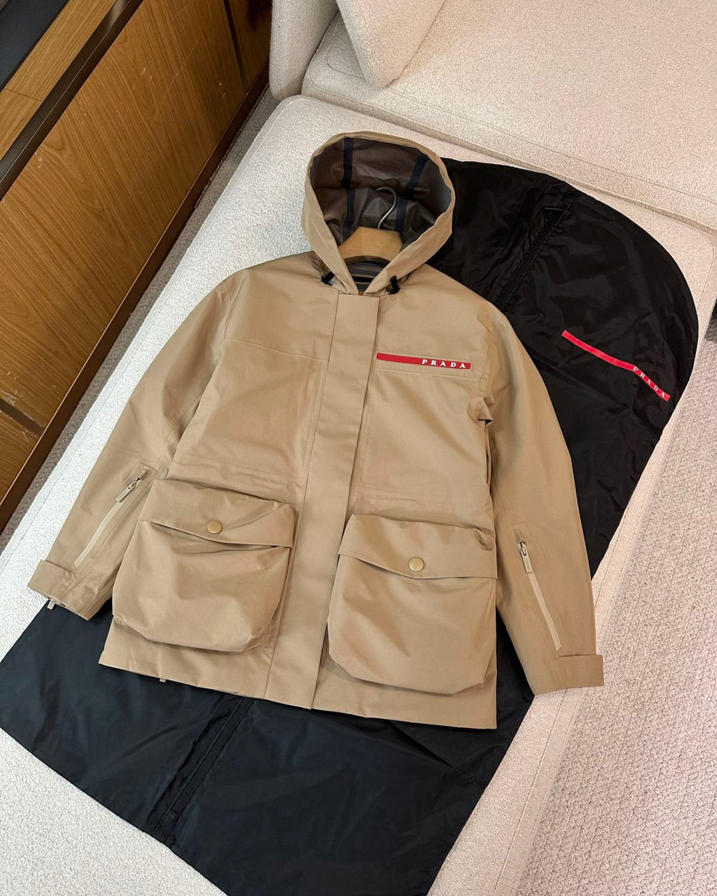 Extreme-Tex Women's Autumn/Winter Monogrammed Striped Standing Collar Printed Zipper Long Sleeve Ski Jacket #72622