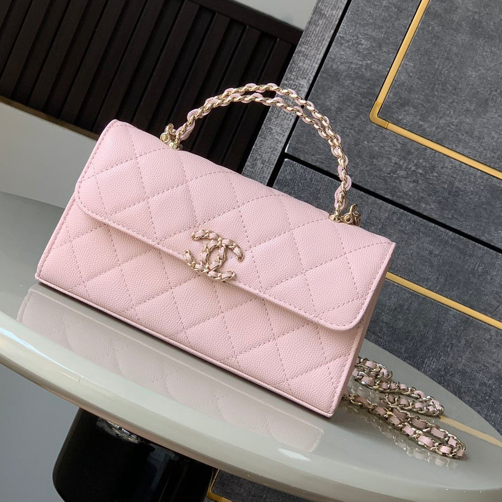 Women's Solid Color Diamond Pattern Chain Shoulder Strap Grain Embossed Leather Flap Bag Single Shoulder Handbag Crossbody Bags #77513