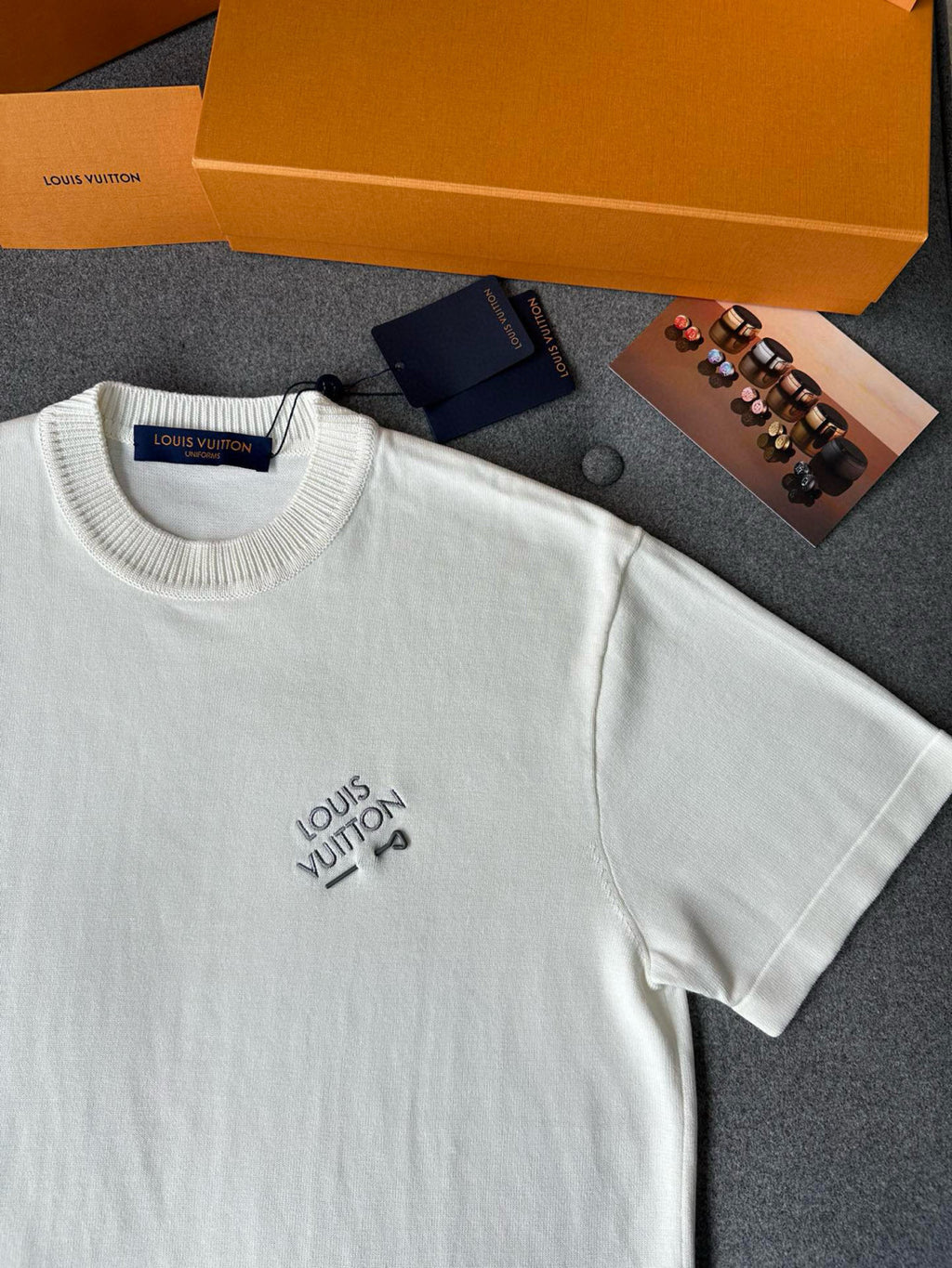 Men's Summer Embroidered Logo Round Neck Cotton Short Sleeve T-Shirt #98647