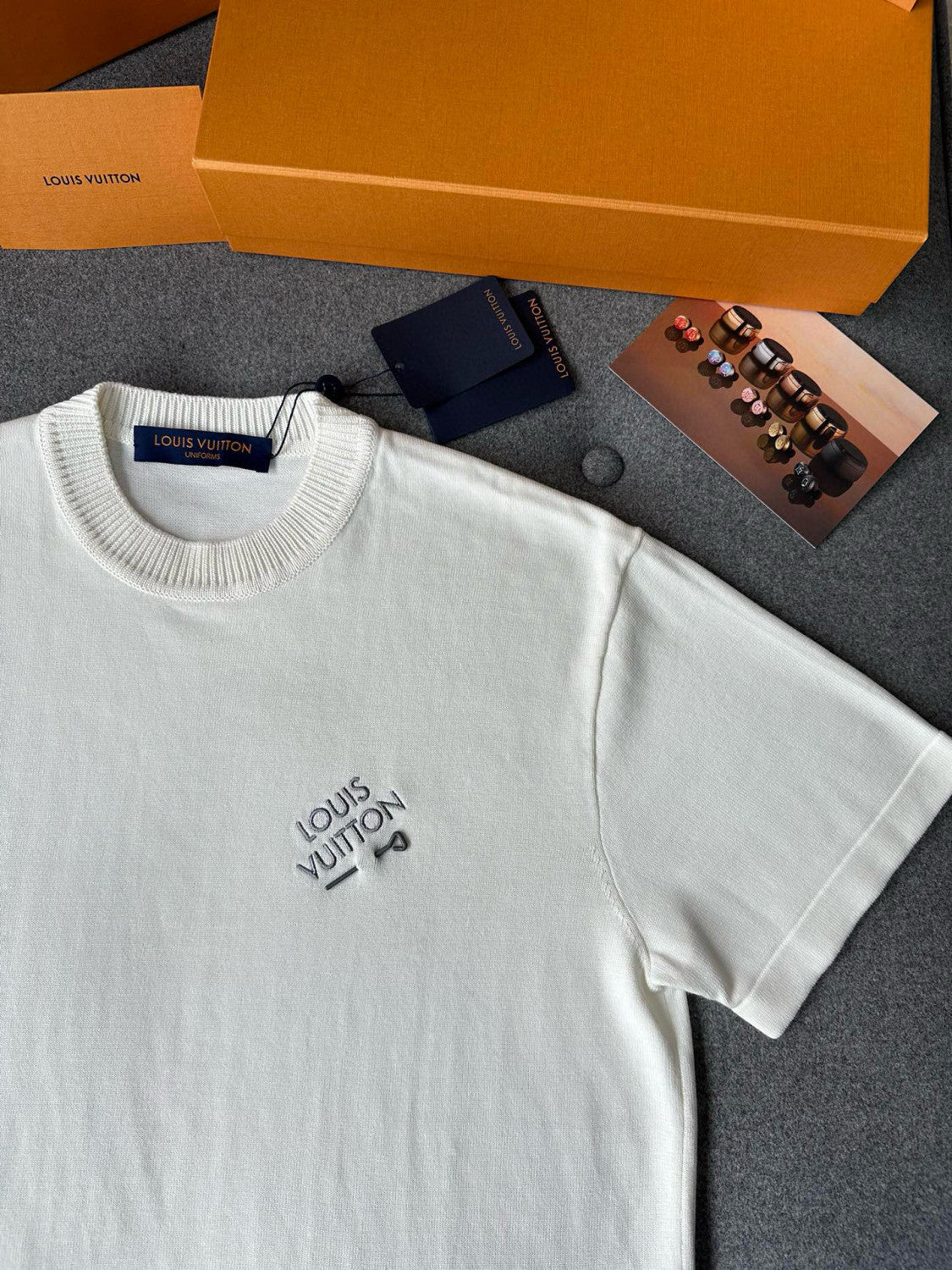 Men's Summer Embroidered Logo Round Neck Cotton Short Sleeve T-Shirt #98647