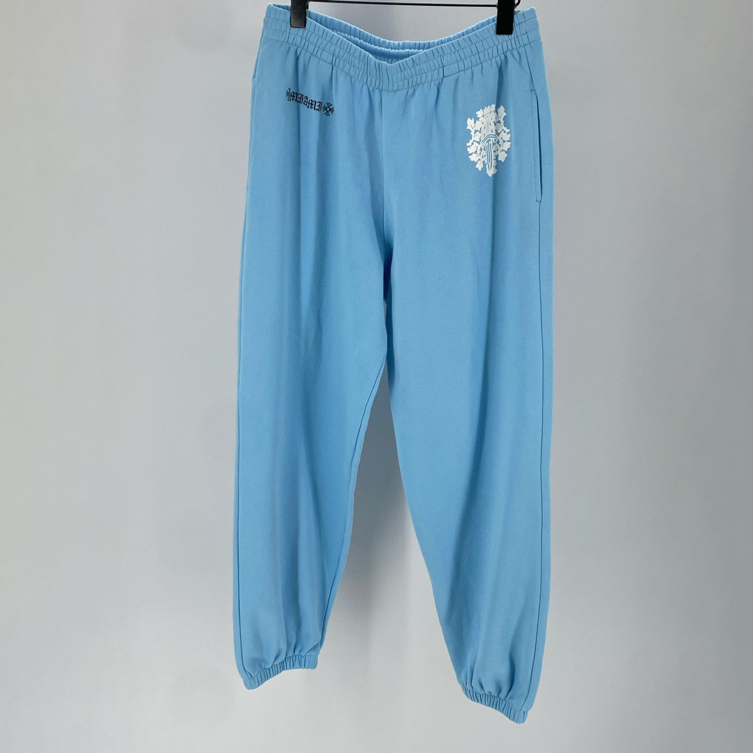 Men's Autumn and Winter Blue Long Sleeve Hooded Sweatshirt Stretch Sweatpants Pants Set Suit #97987