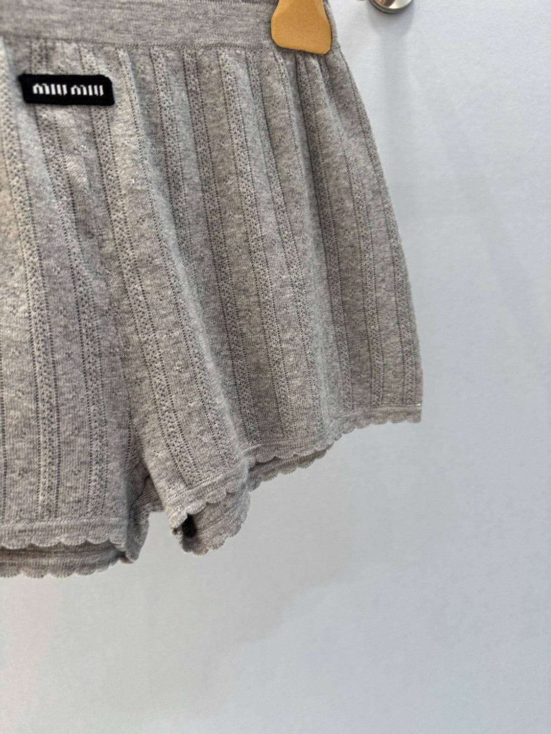 Women's Summer Solid Color Letter Print Lace Knitted Casual Shorts #77545