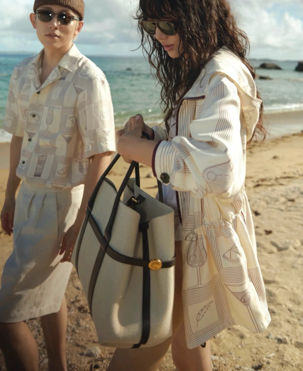 Women's Spring Summer Autumn Rafael Silk Printed Drawstring Parker Hooded Jacket Casual Dorin Striped Bermuda Shorts Ngvp #1839