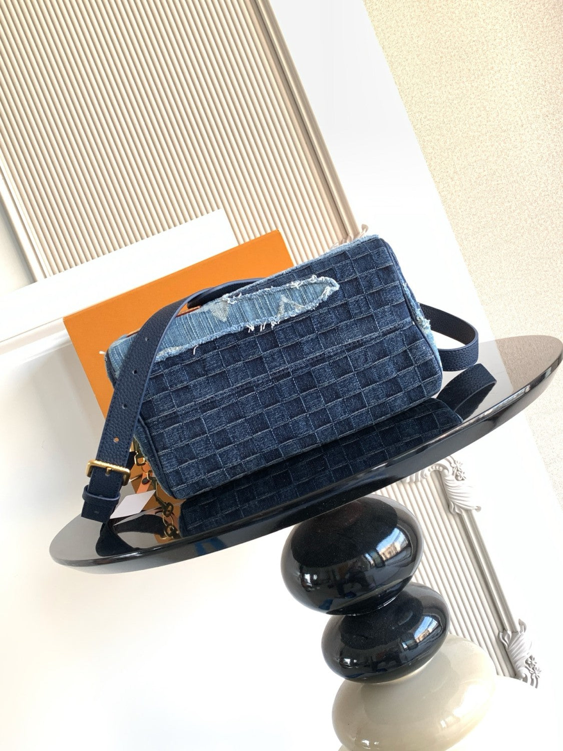 Men's Denim patchwork Premium 163c01 dynamic chip Shoulder bag Handbag Bags M15276 #193727