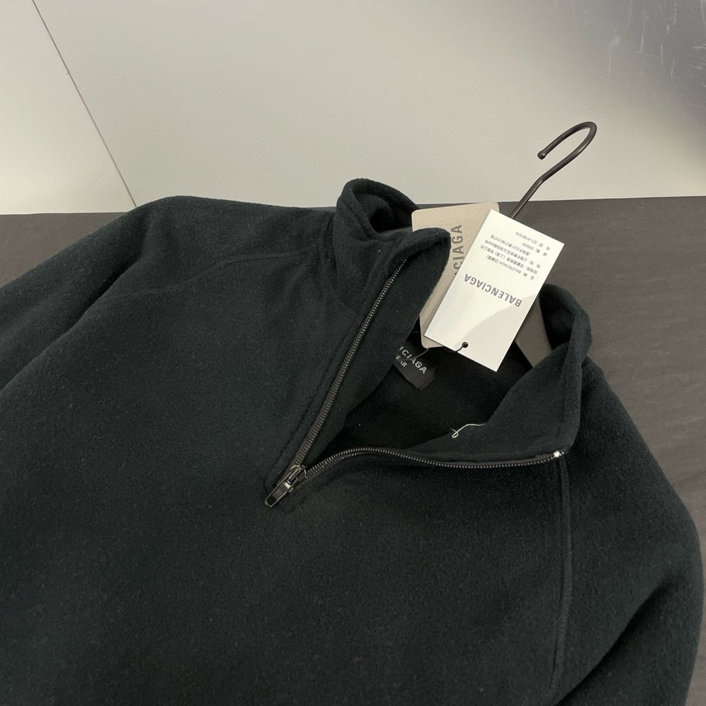 Women's 3B Sports Icon Half Zip Solid Color Fitted Top Logo Printed Pullover Long Sleeve Sweatshirt #71757